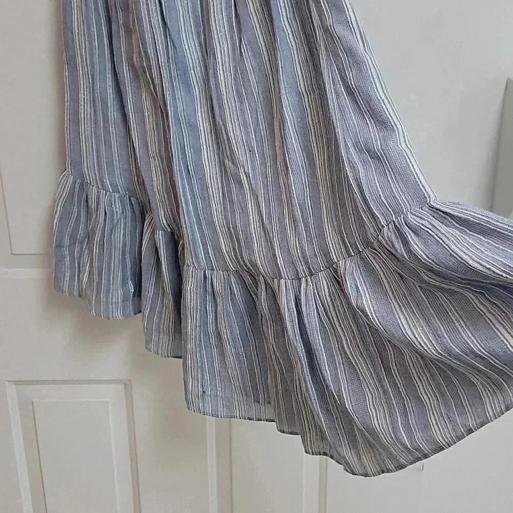 Pamela Dress in Blue & White One Shoulder Dress LoveShackFancy - Picture 5 of 14